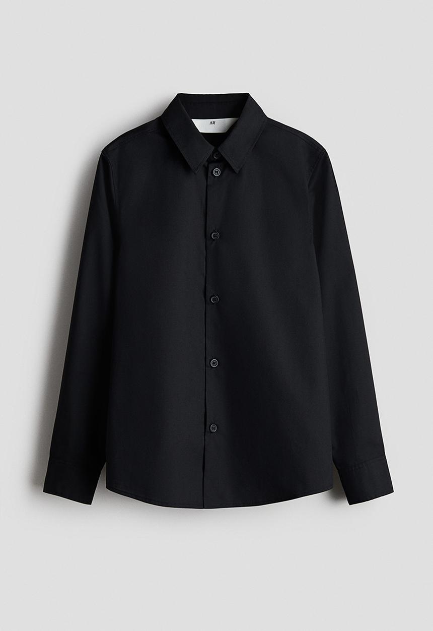 H&M - Easy-iron shirt - black
