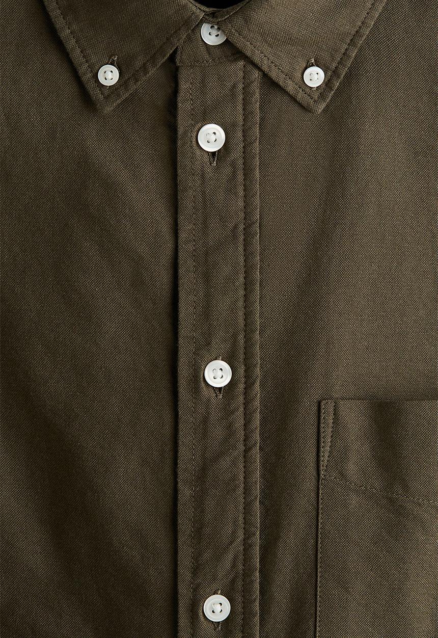 H&M - Regular fit oxford shirt - dark khaki green