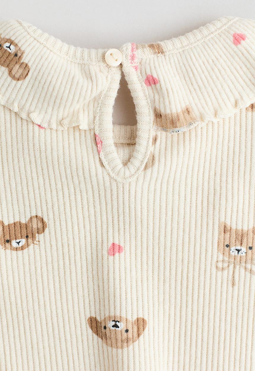 H&M - 2-Piece printed set - light beige/animals