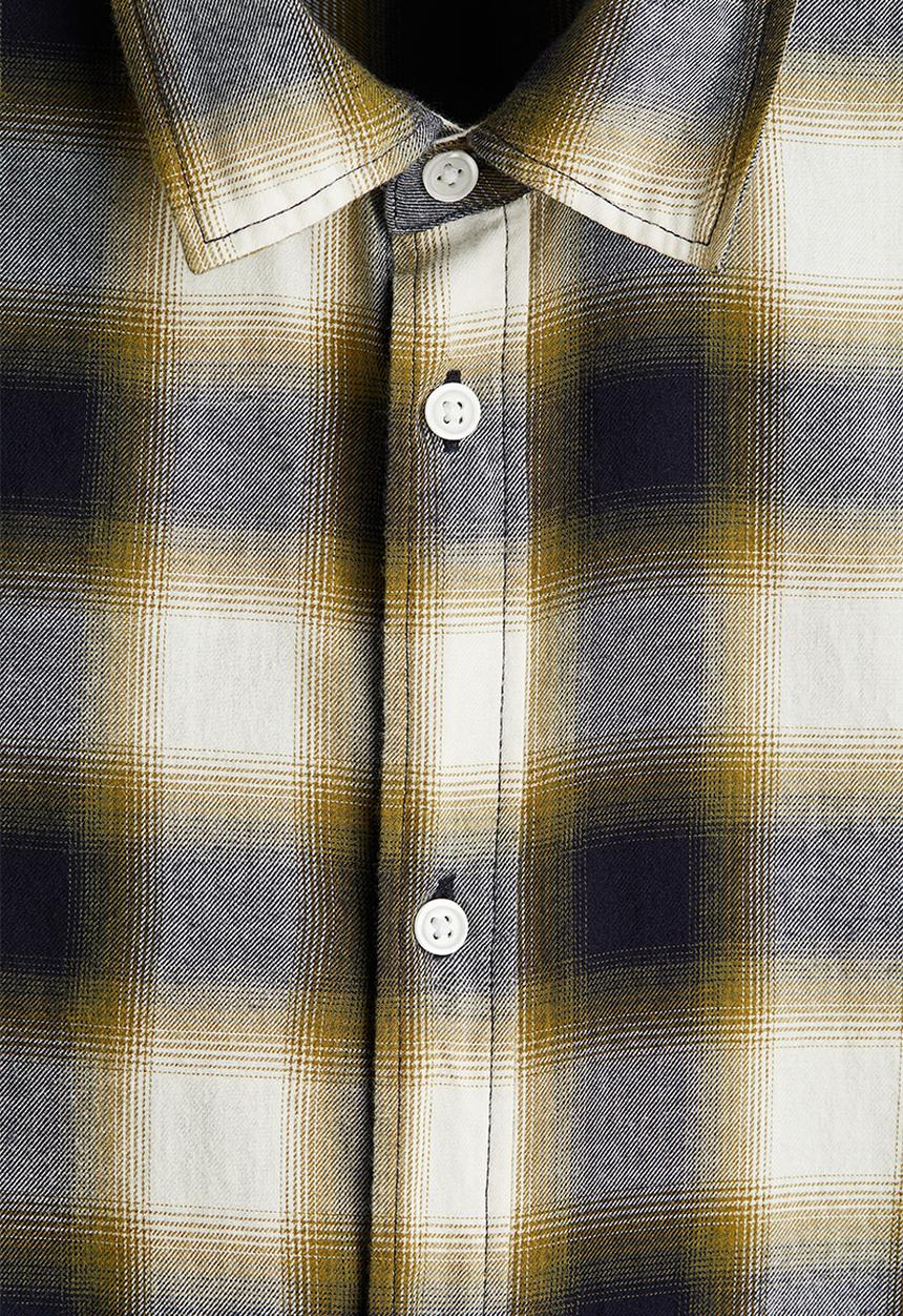H&M - Relaxed fit flannel shirt - dark green/checked