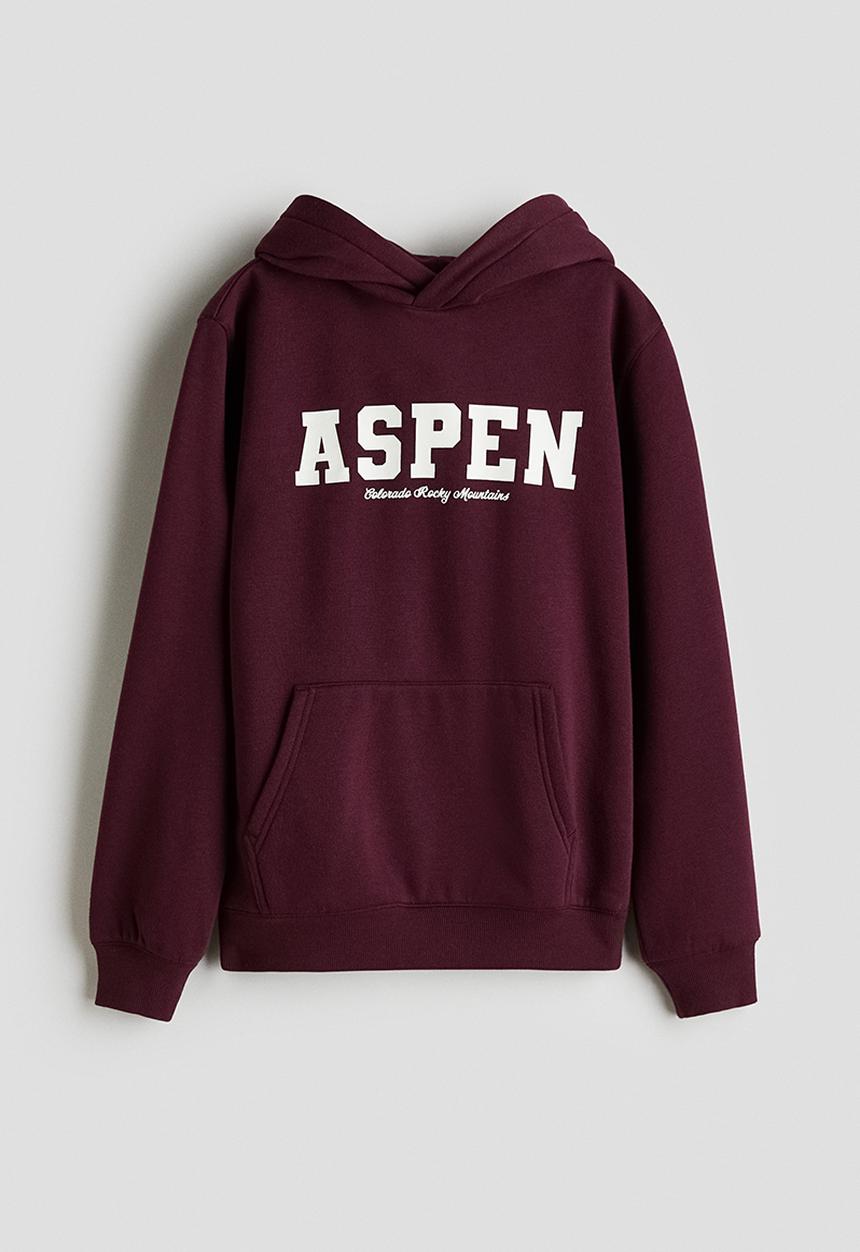H&M - Hoodie - dark red/aspen