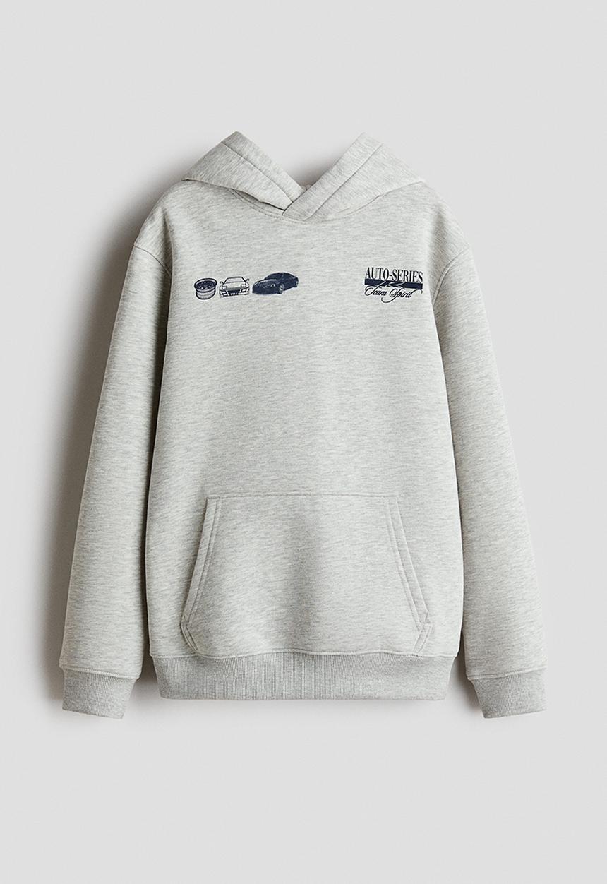H&M - Hoodie - light grey/auto-series