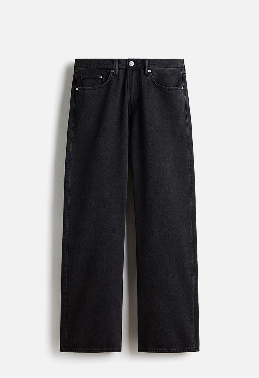 H&M - Relaxed bootcut jeans - denim black