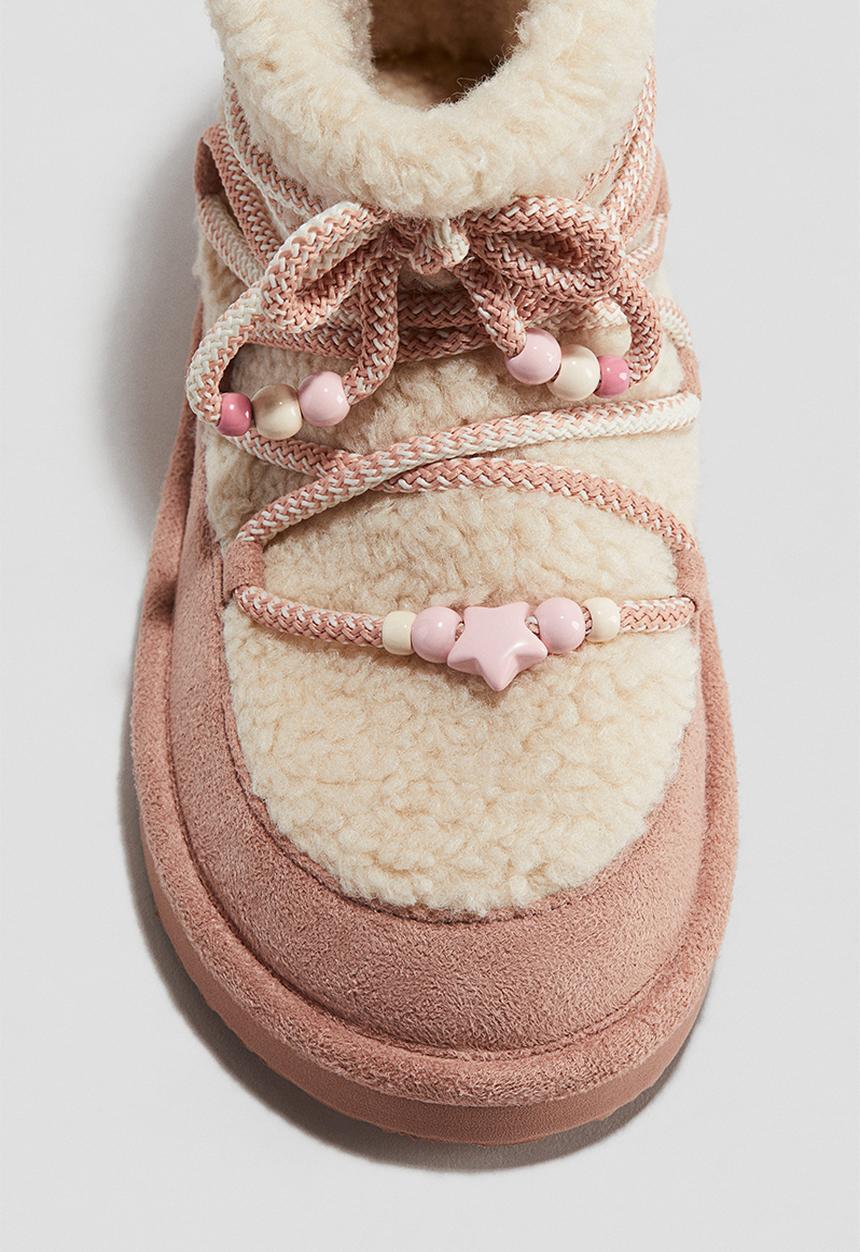 H&M - Warm-lined boots - dusty pink/beige
