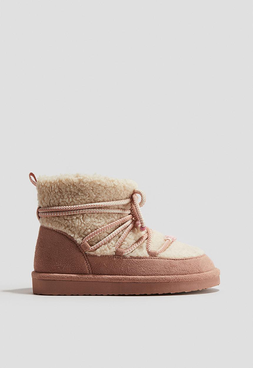 H&M - Warm-lined boots - dusty pink/beige