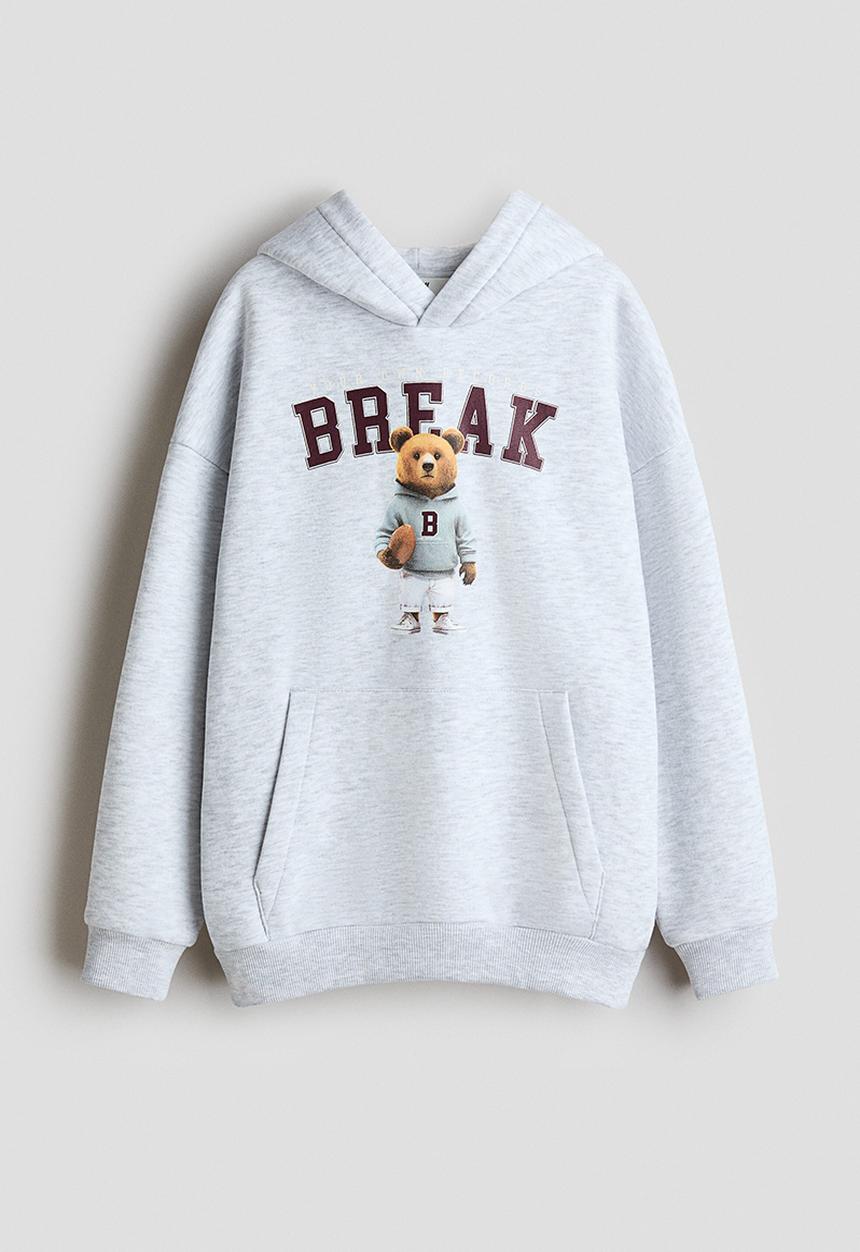 H&M - Hoodie - light grey marl/break
