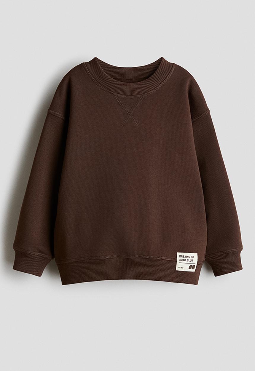 H&M - Cotton sweatshirt - dark brown