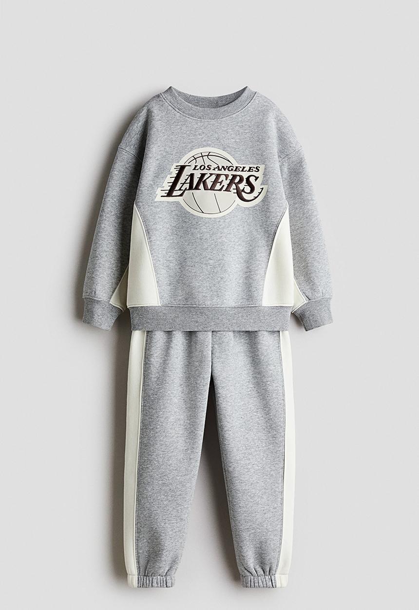 H&M - 2-Piece sweatshirt set - light grey/los angeles lakers