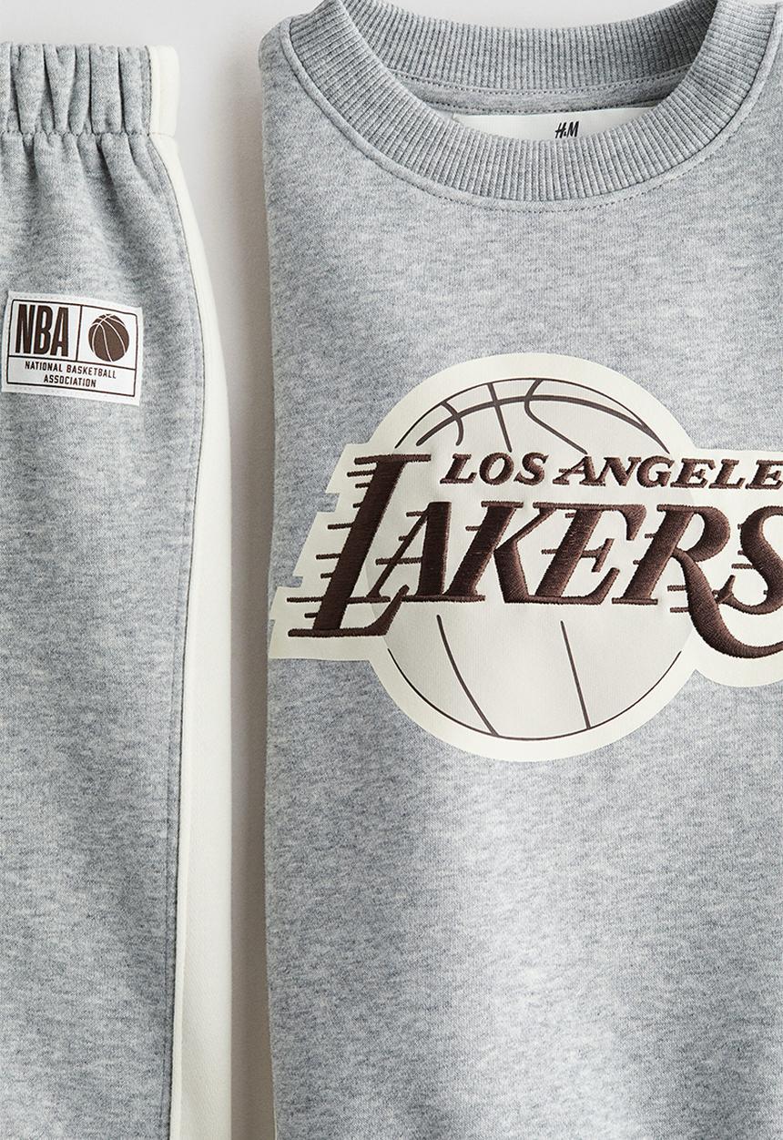 H&M - 2-Piece sweatshirt set - light grey/los angeles lakers