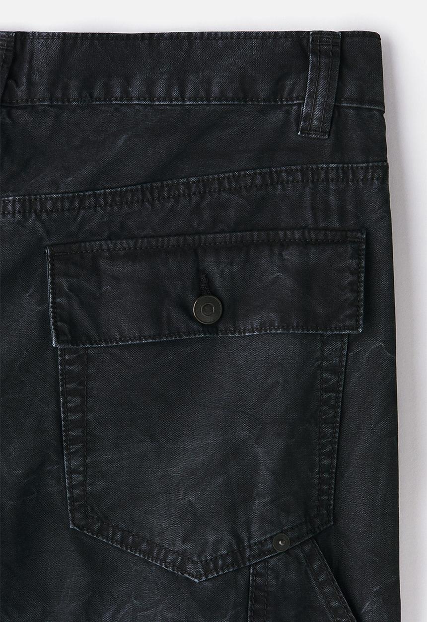 H&M - Loose fit carpenter trousers - washed black