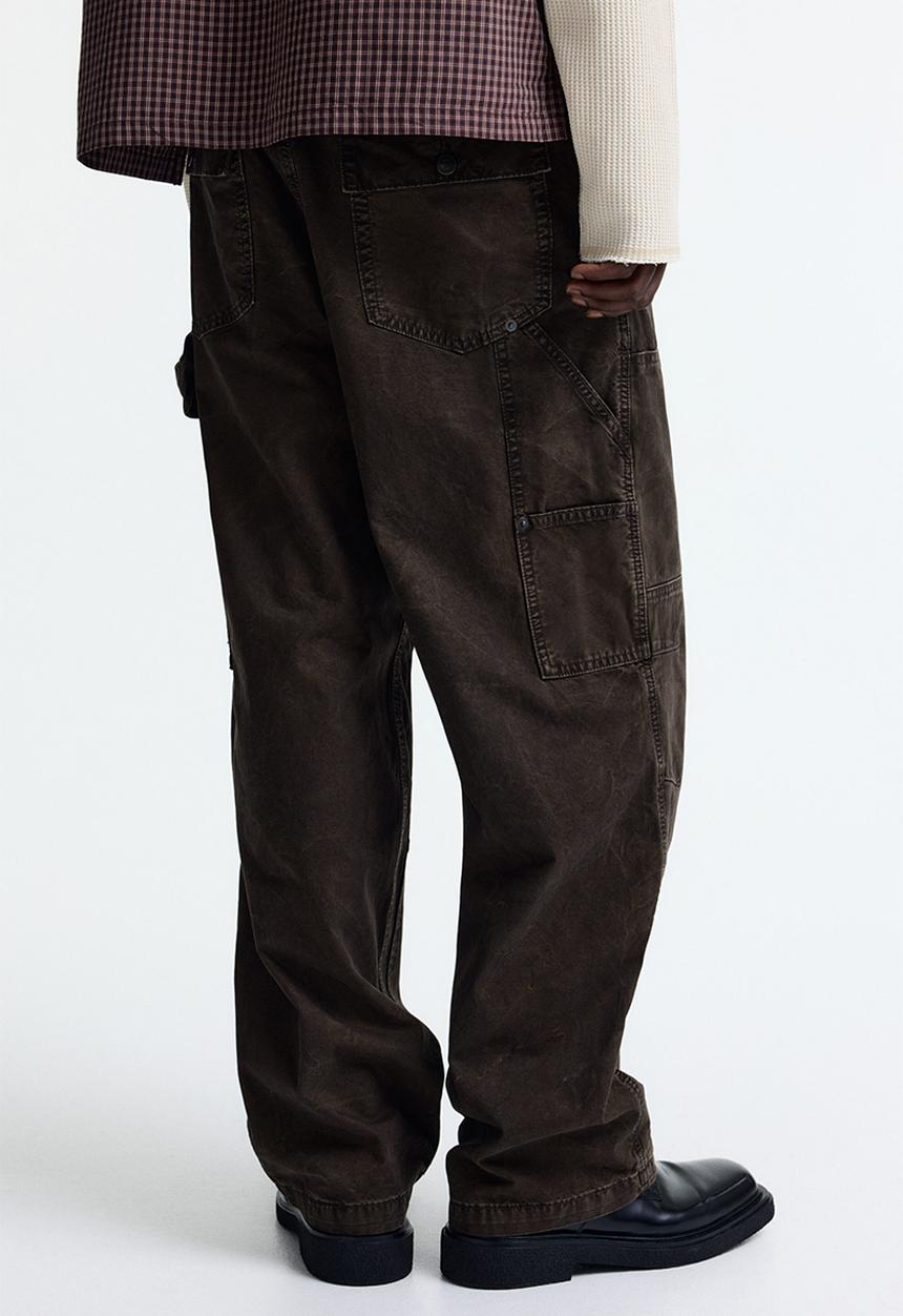 H&M - Loose fit carpenter trousers - dark brown