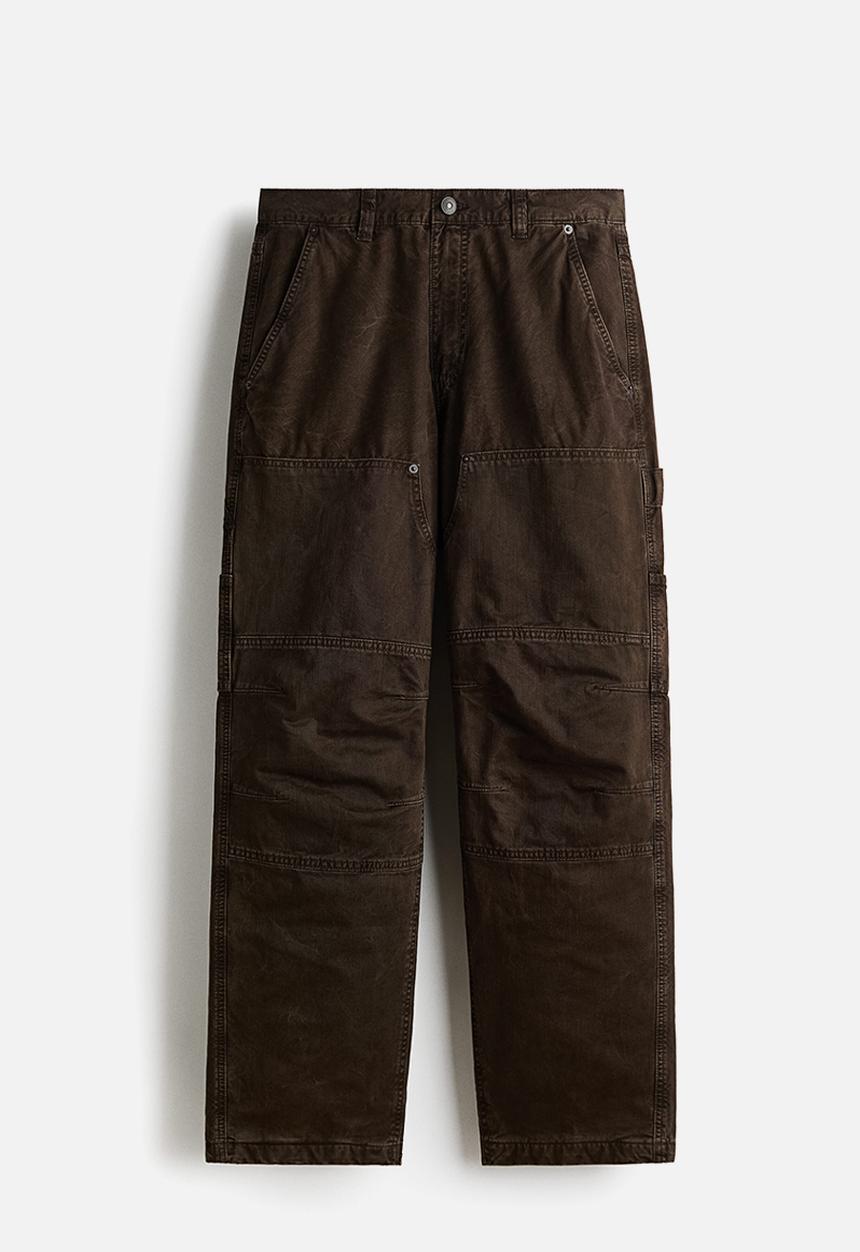 H&M - Loose fit carpenter trousers - dark brown