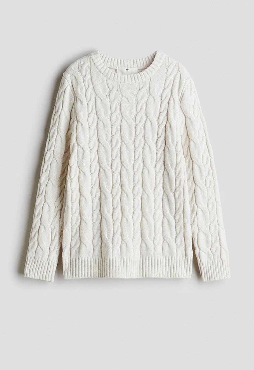 H&M - Cable-knit jumper - white