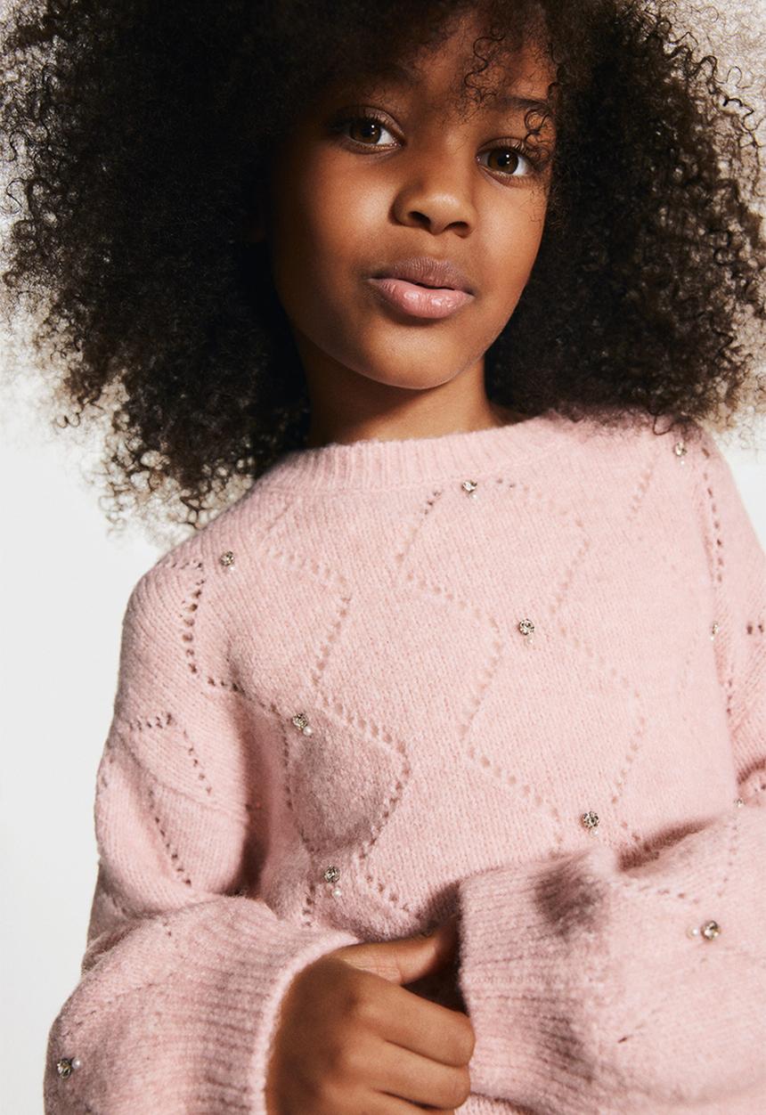 H&M - Embellished jumper - light pink