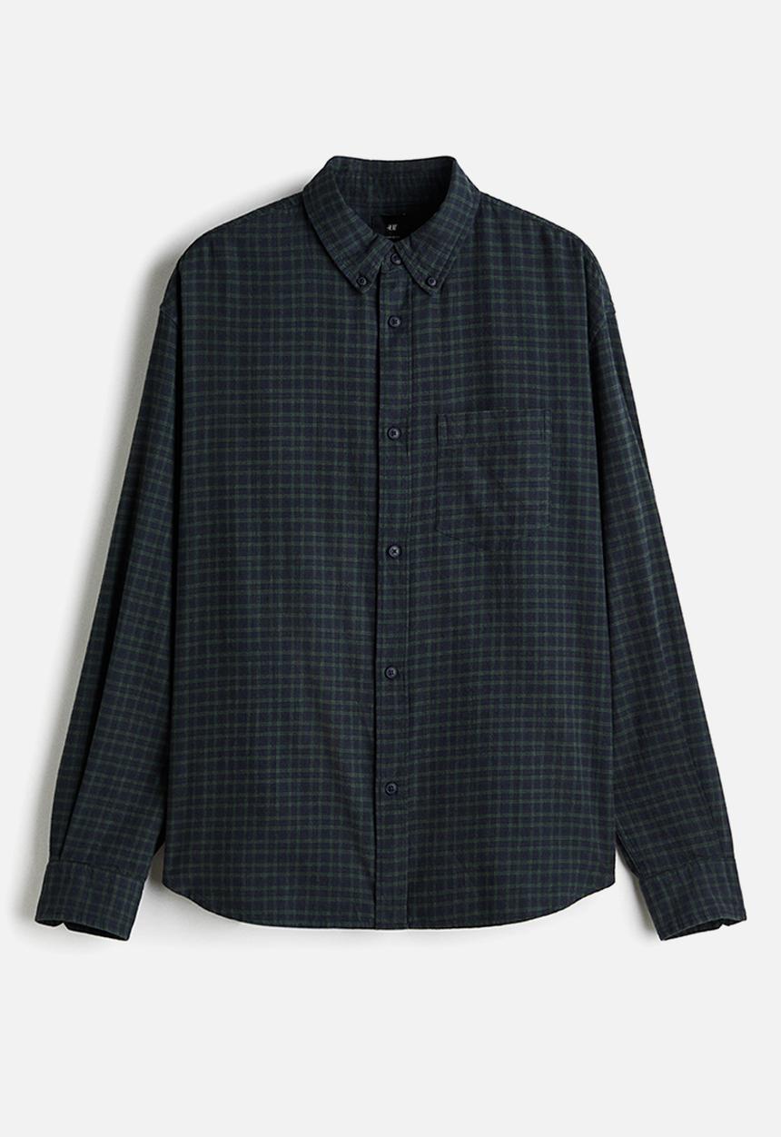 H&M - Loose fit shirt - blue/green checked
