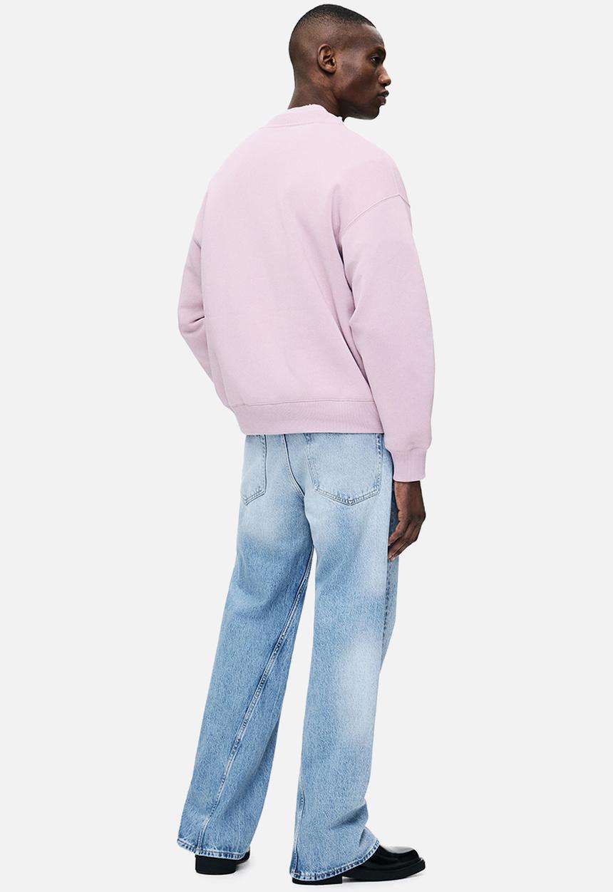 H&M - Loose fit printed sweatshirt - dusty pink/obscura institute