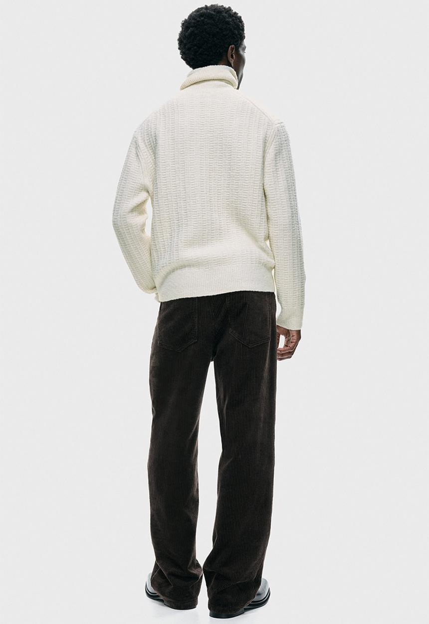 H&M - Regular fit polo-neck jumper - cream