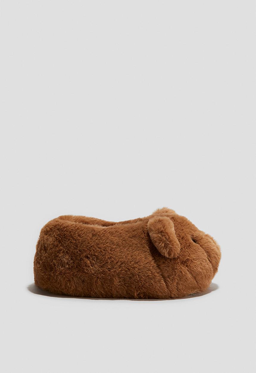 H&M - Teddy bear slippers - brown