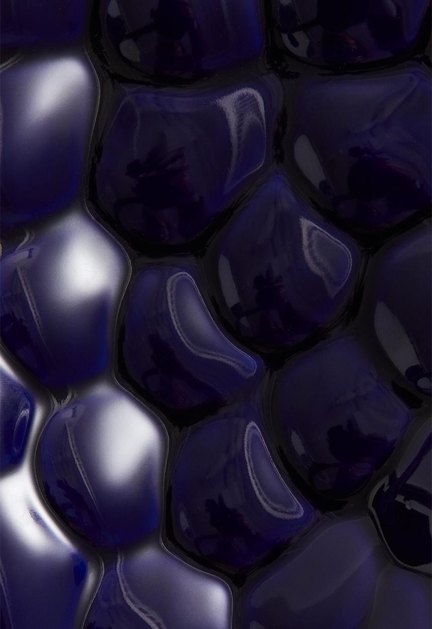 H&M - Figurative stoneware serving plate - navy blue/grapes