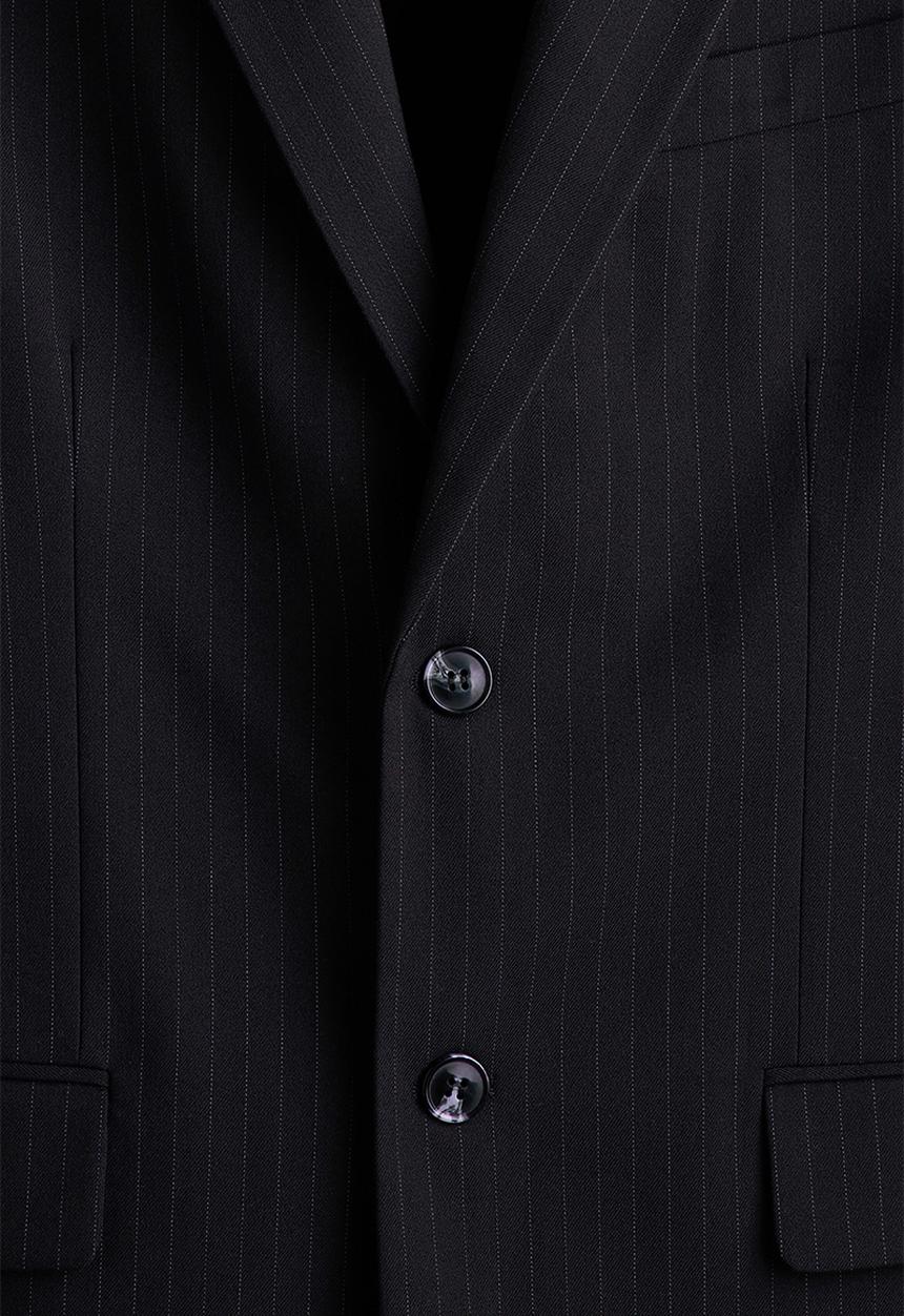 H&M - Relaxed fit jacket - black/pinstriped
