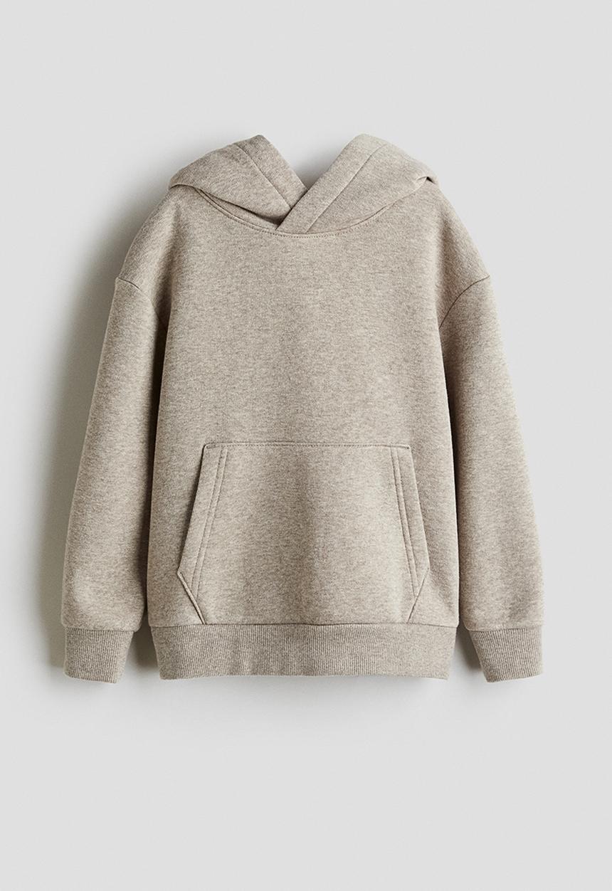 H&M - Brushed-inside hoodie - light beige