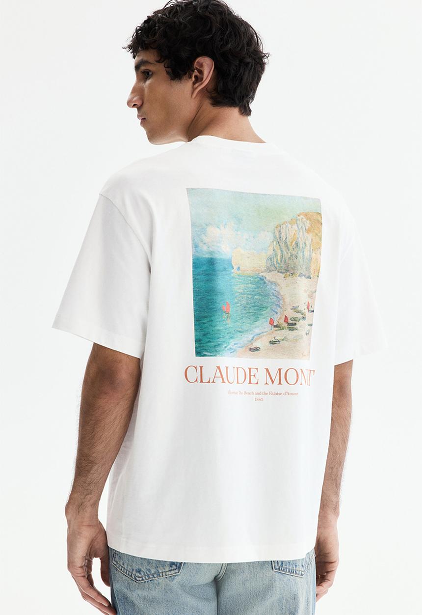 H&M - Loose fit t-shirt - white/monet