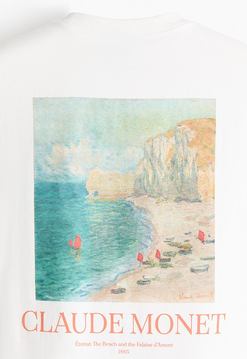H&M - Loose fit t-shirt - white/monet