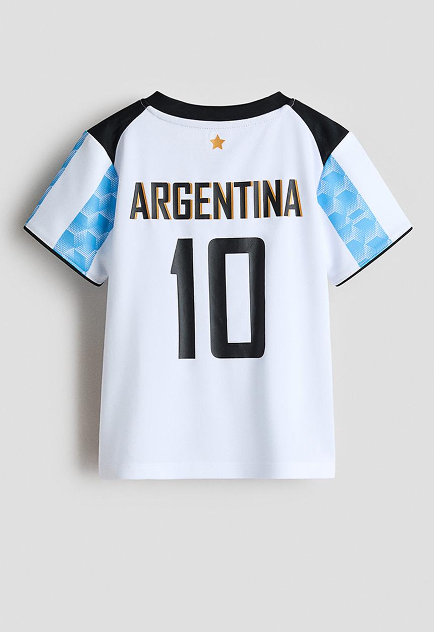H&M - Printed football shirt - light blue/argentina