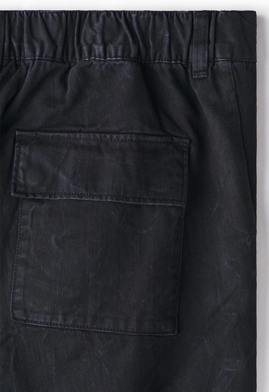 H&M - Relaxed fit cargo trousers - washed black