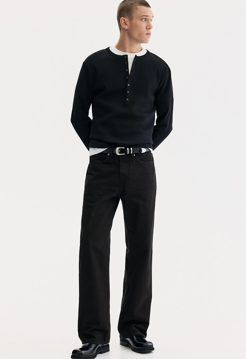H&M - Straight relaxed jeans - black