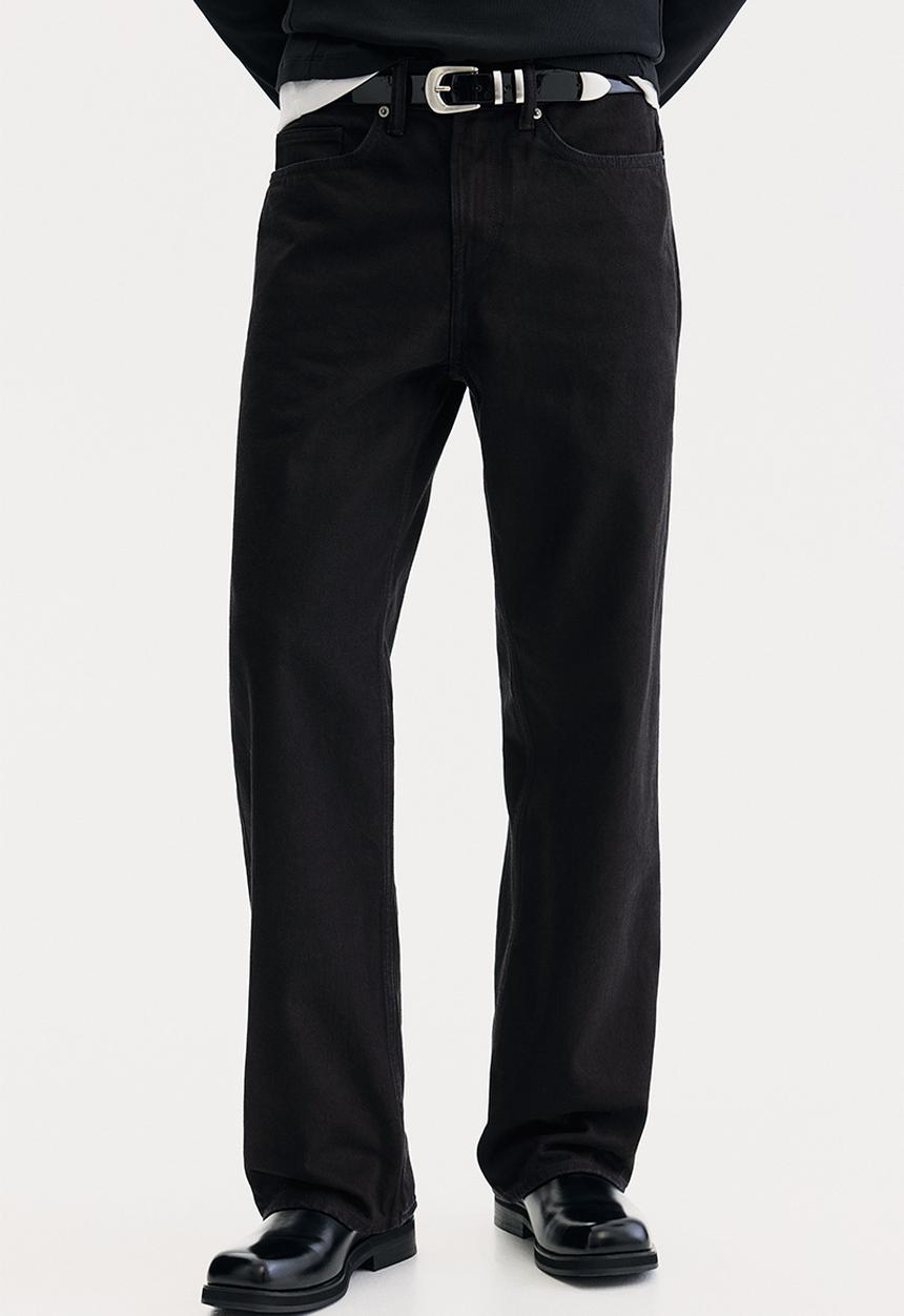 H&M - Straight relaxed jeans - black