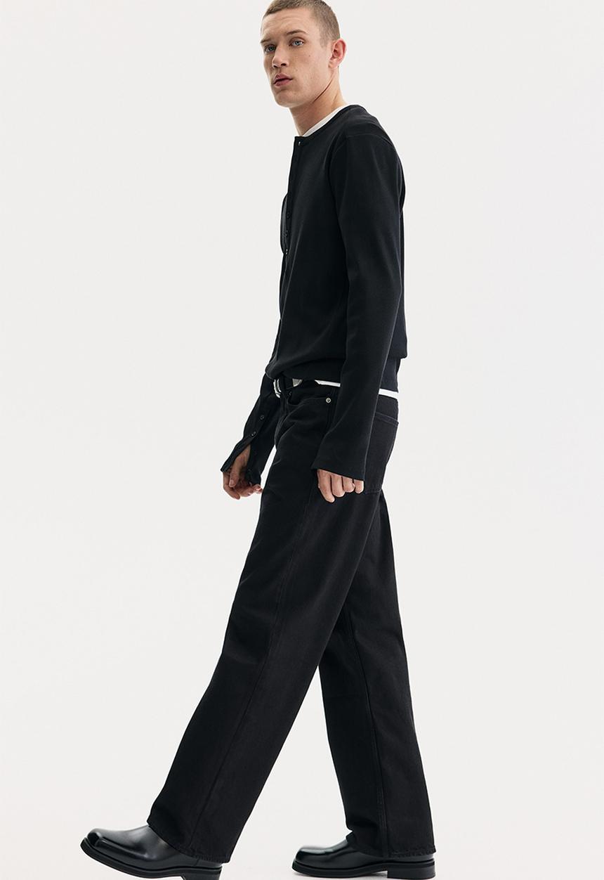 H&M - Straight relaxed jeans - black