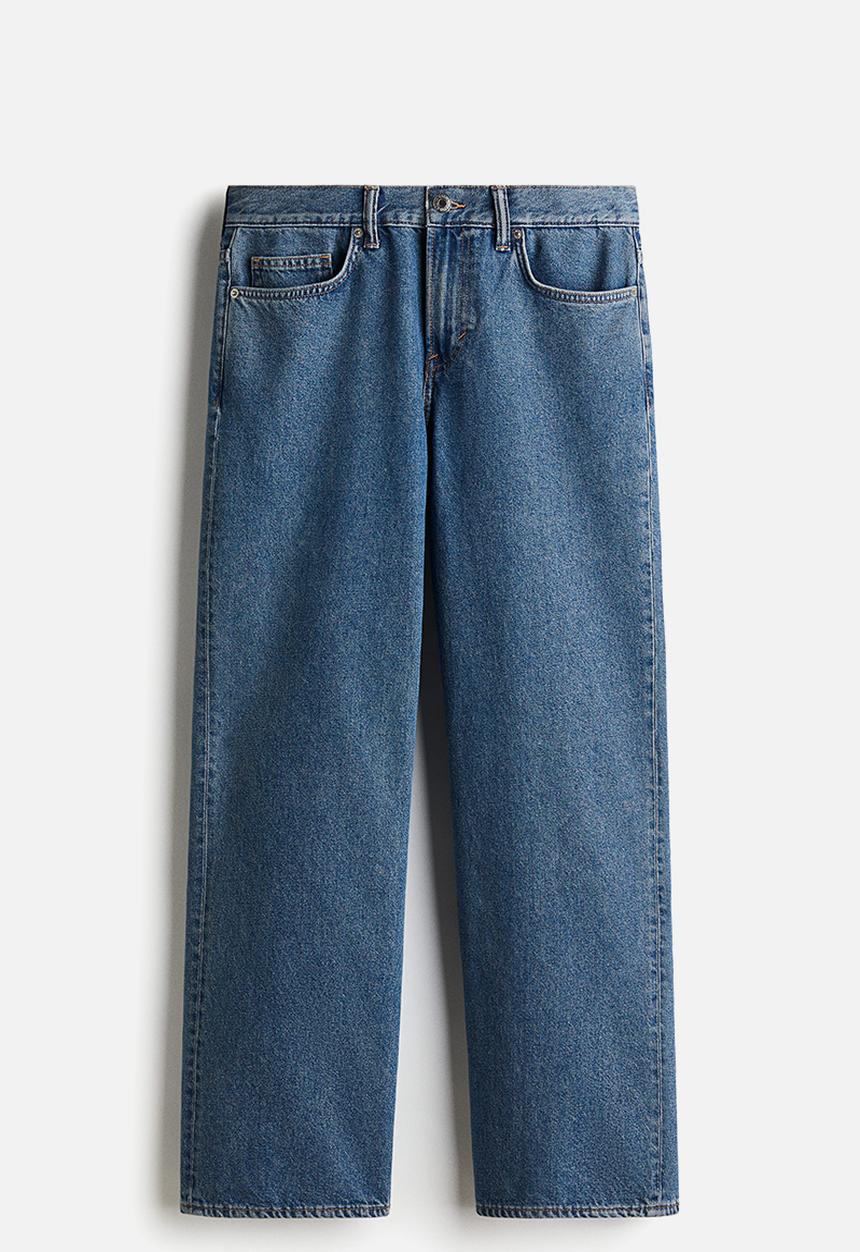 H&M - Straight relaxed jeans - denim blue