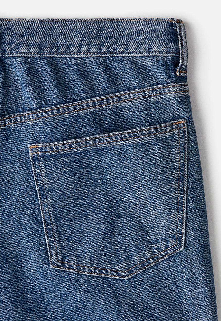 H&M - Straight relaxed jeans - denim blue