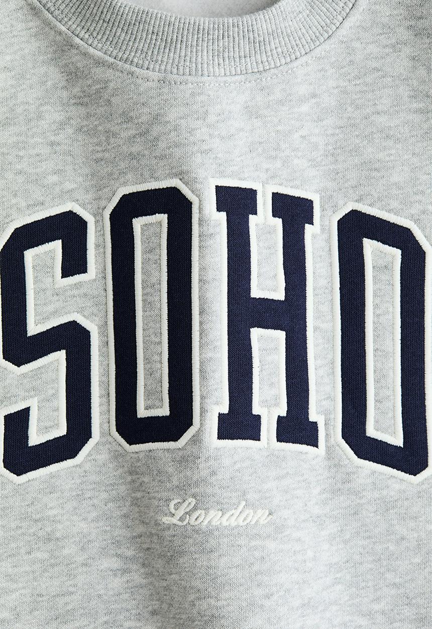 H&M - Embellished sweatshirt - light grey marl/soho