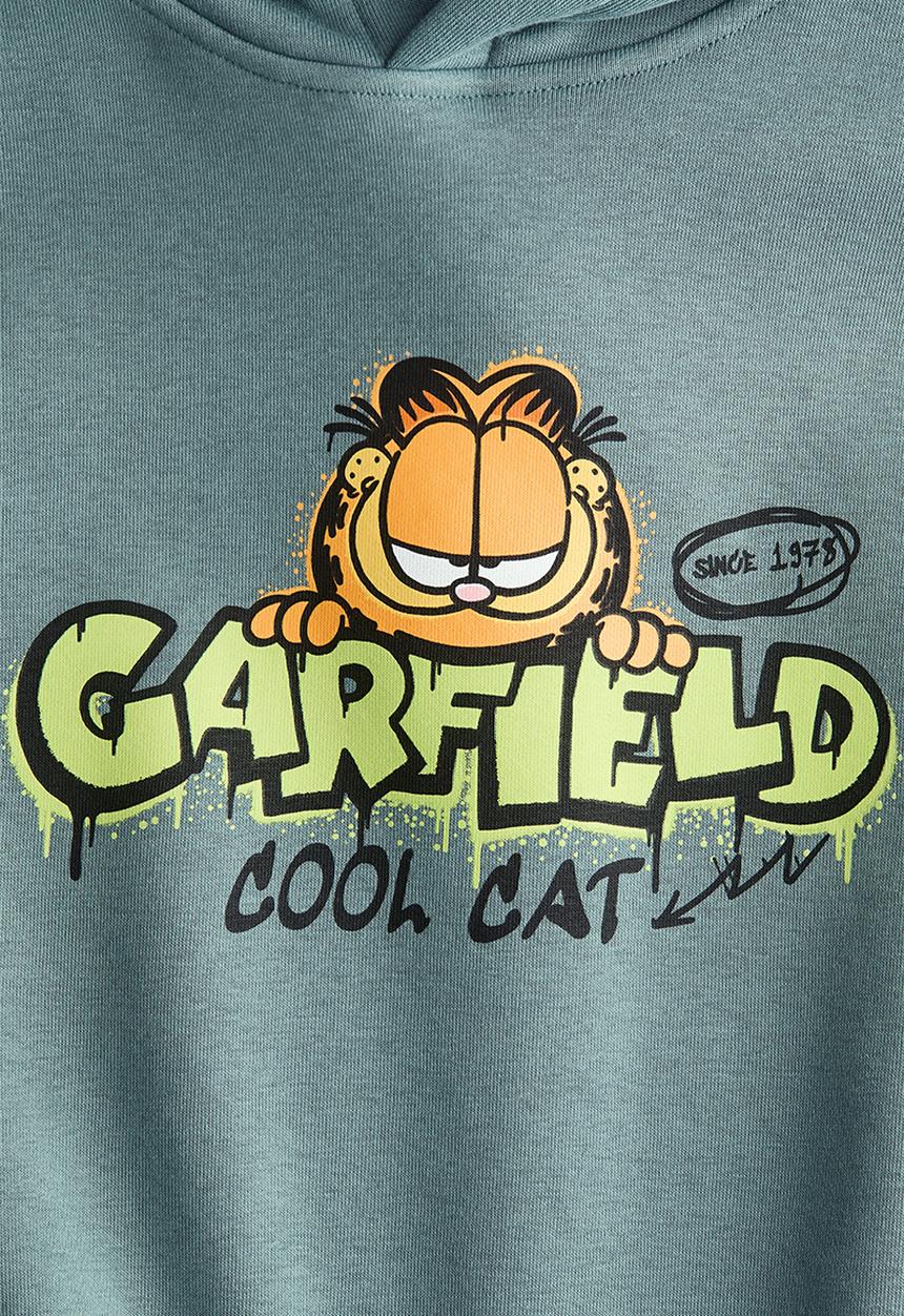 H&M - Print-motif hoodie - turquoise/garfield