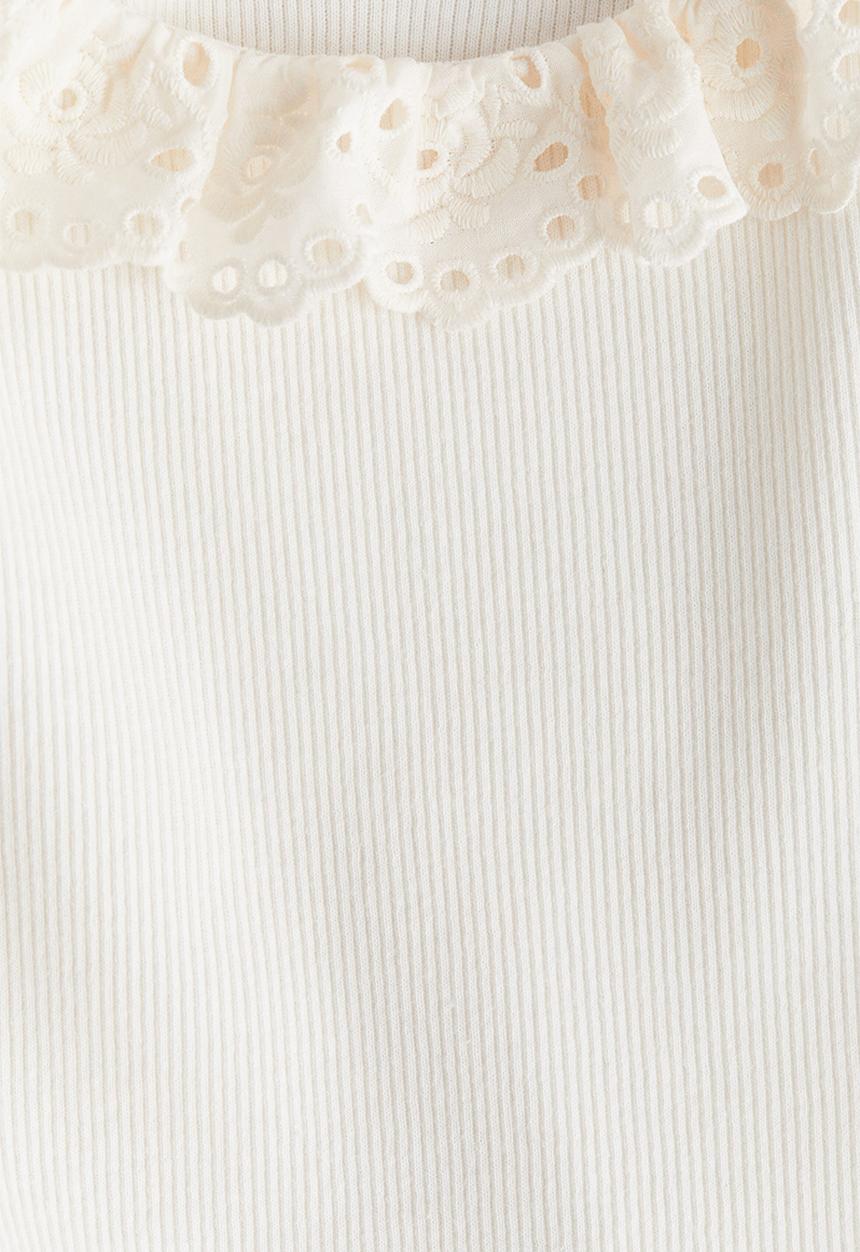H&M - Frill-collar top - white