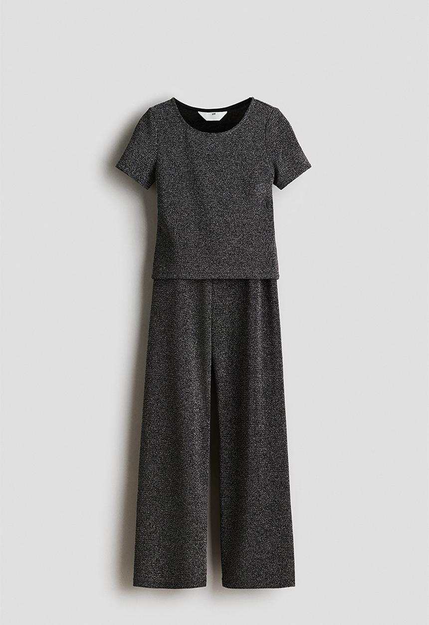 H&M - 2-piece glittery set - black/glittery