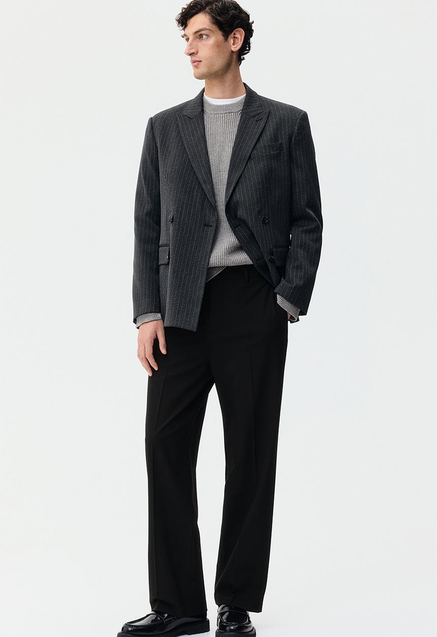 H&M - Relaxed fit trousers - black
