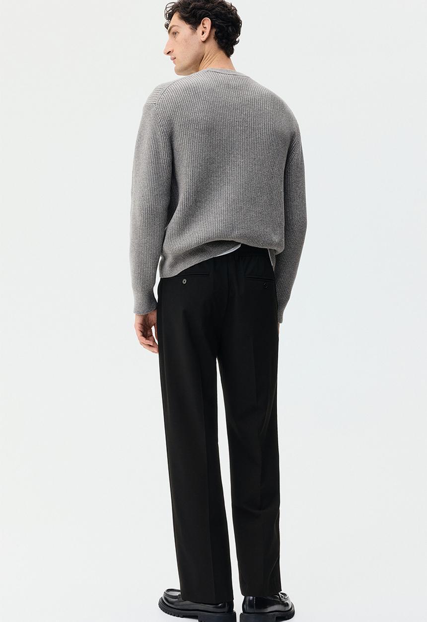 H&M - Relaxed fit trousers - black