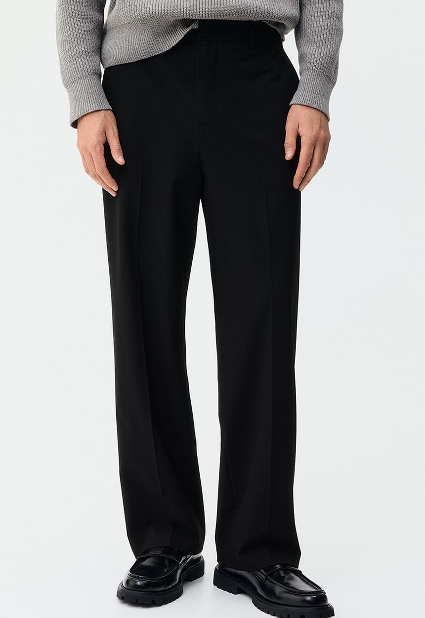 H&M - Relaxed fit trousers - black