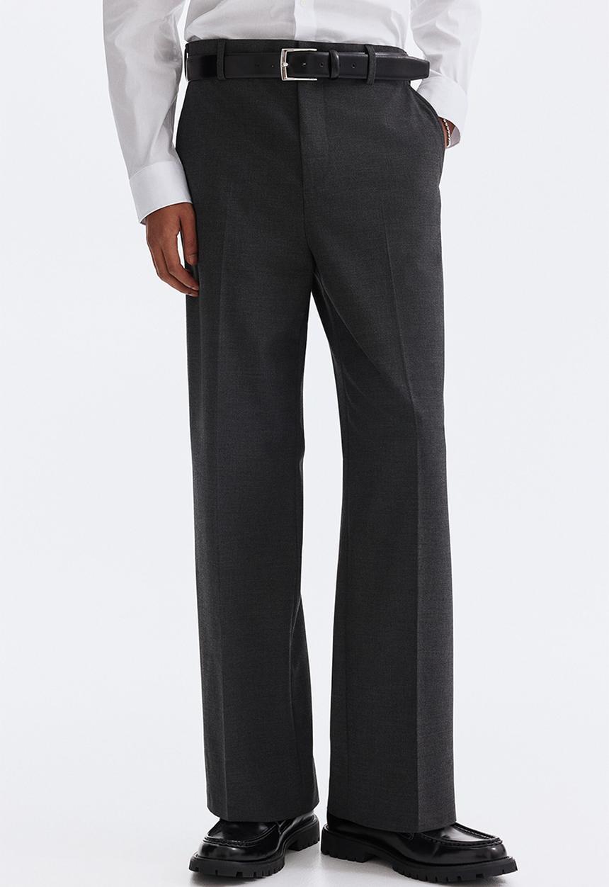 H&M - Relaxed fit trousers - dark grey marl