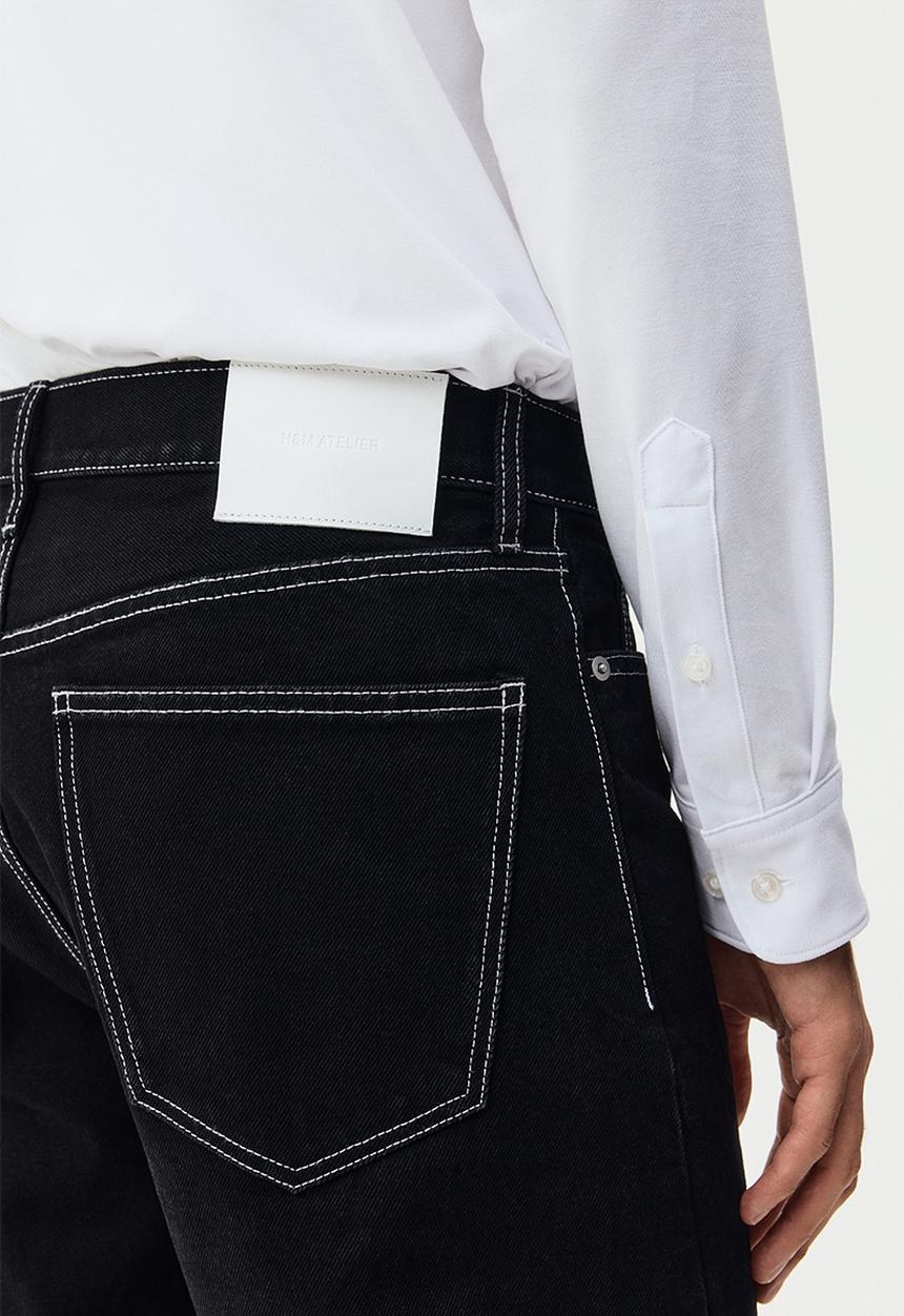 H&M - Four-way stretch slim fit shirt - white