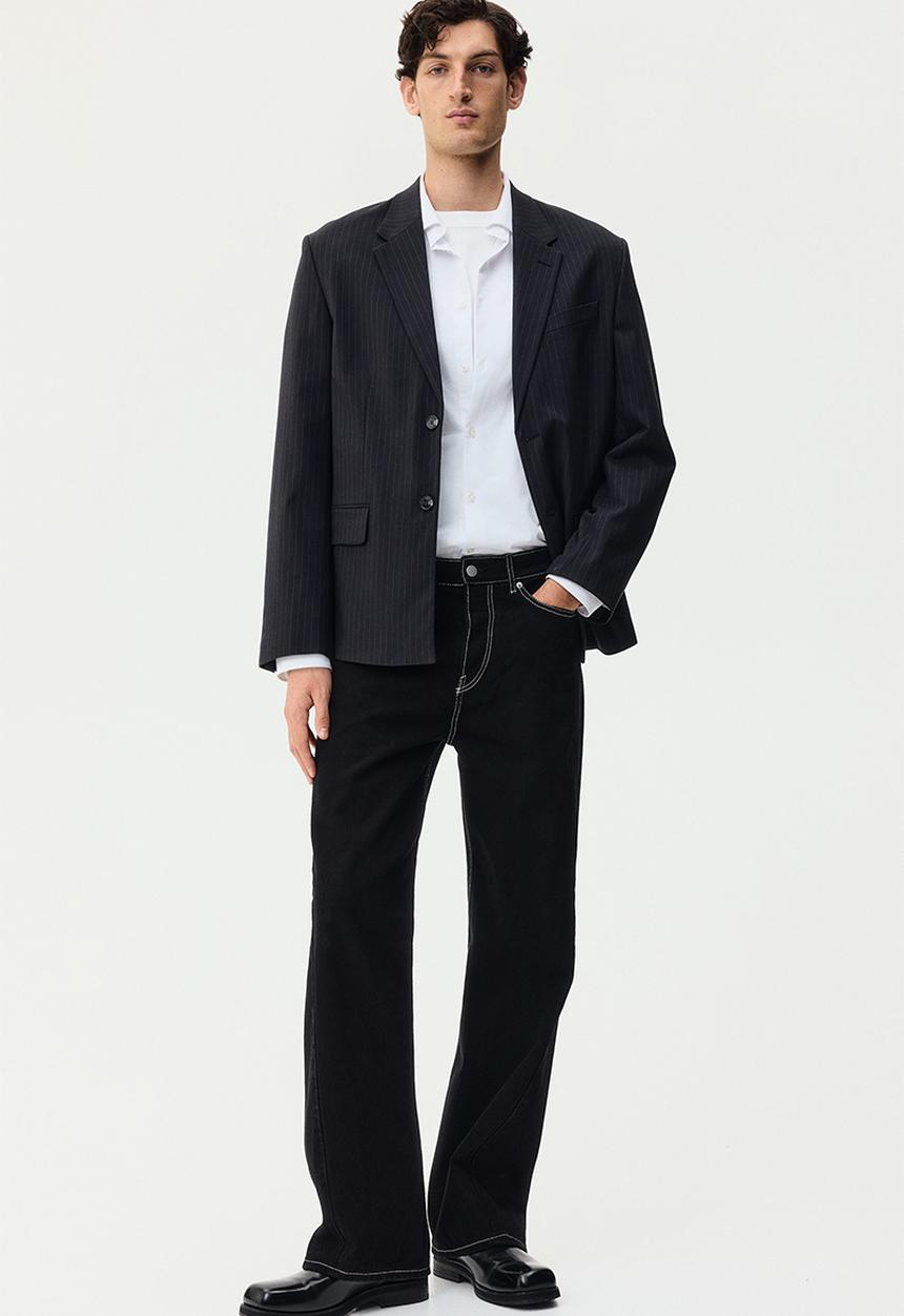 H&M - Four-way stretch slim fit shirt - white