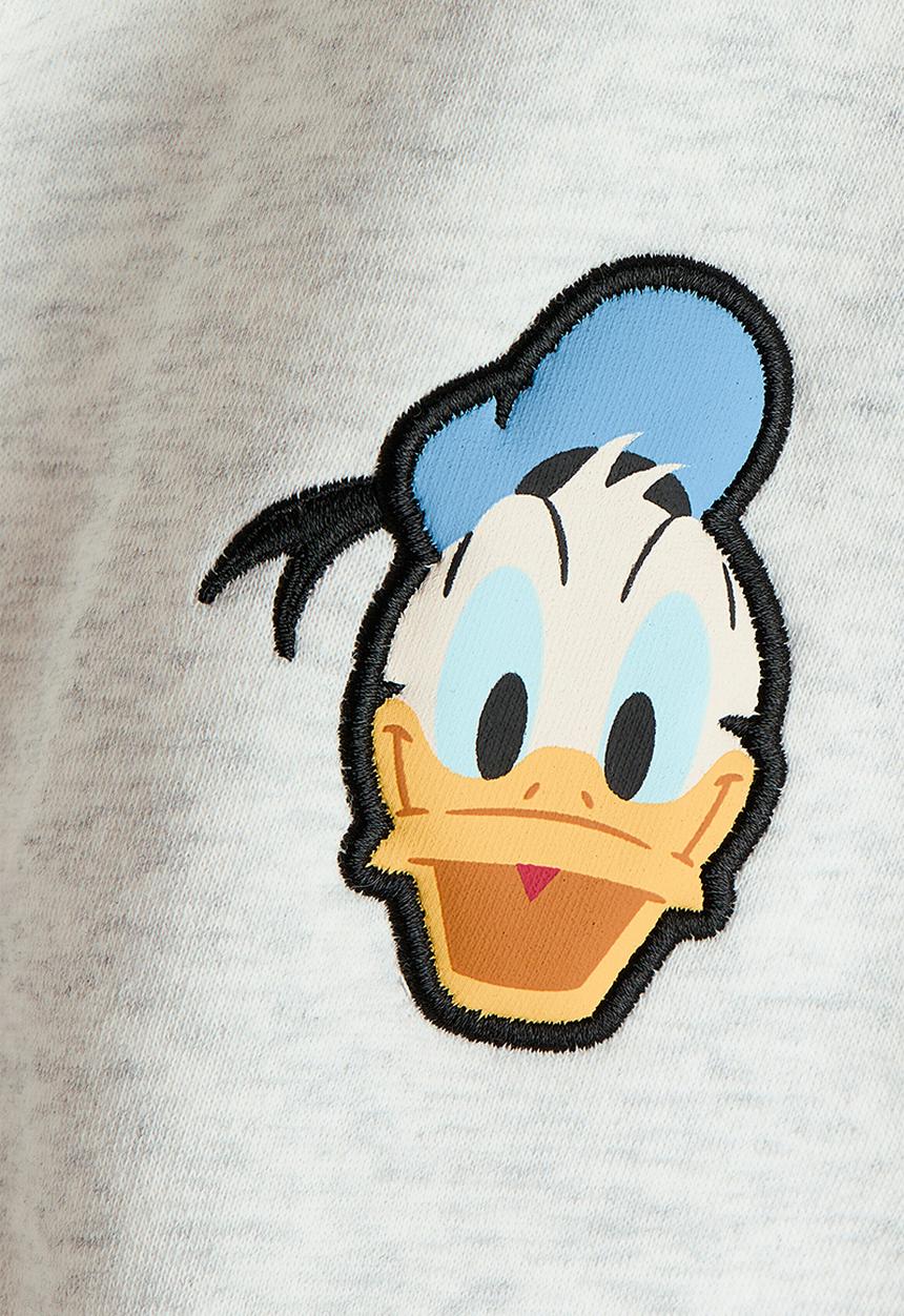 H&M - Appliqued sweatshirt - light grey/mickey mouse
