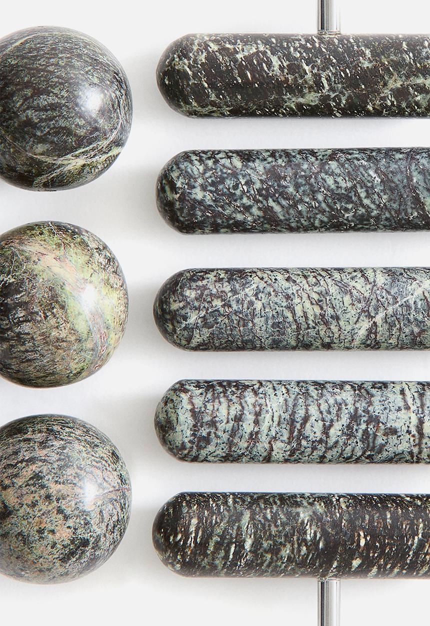 H&M - 3-piece marble bottle opener set - green/grey marbled