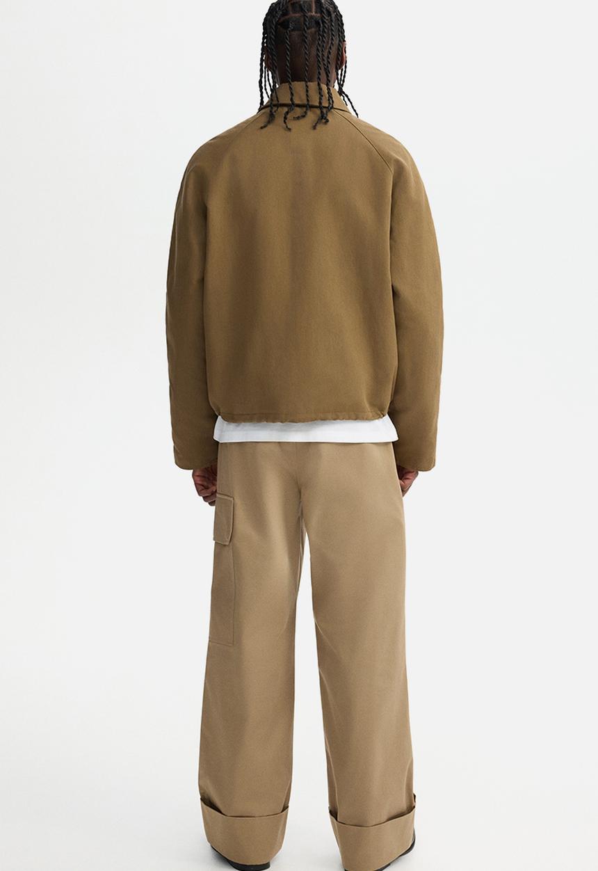 H&M - Padded twill jacket - dark beige