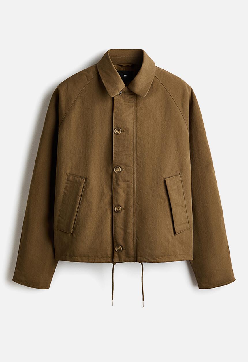 H&M - Padded twill jacket - dark beige