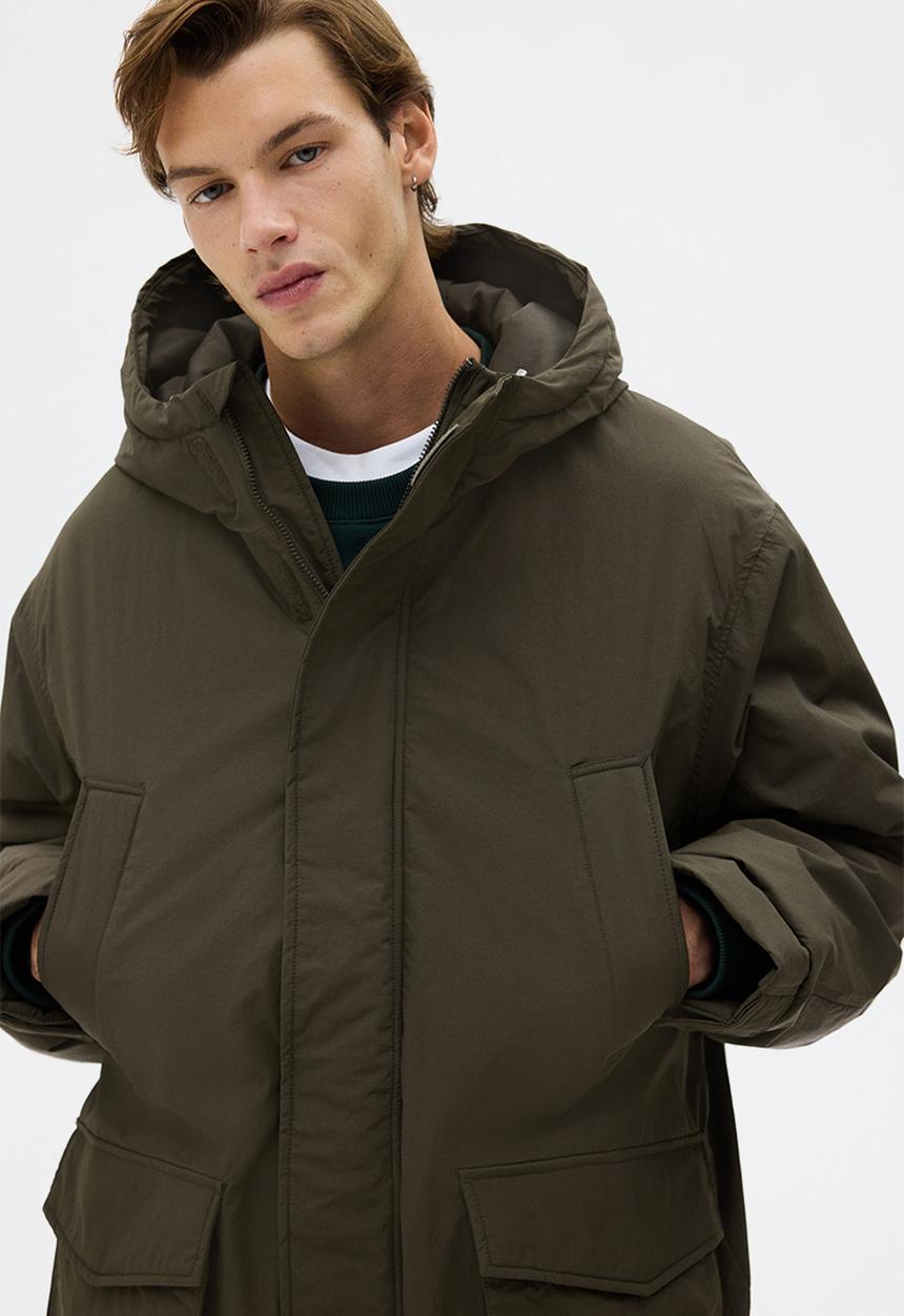 H&M - Water-repellent padded parka - dark khaki green
