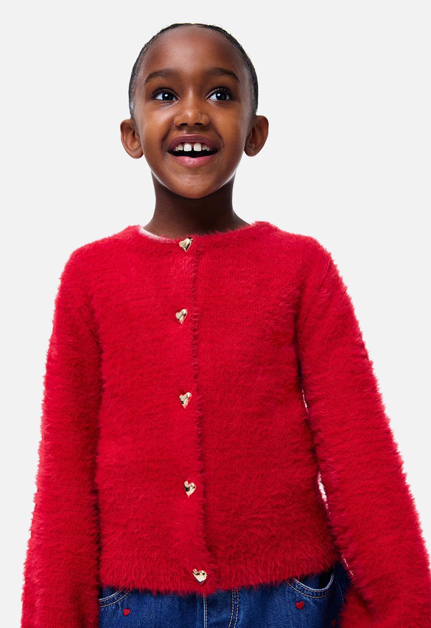H&M - Fluffy cardigan - red